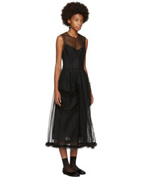 Simone Rocha Black Marabou Tulle Bell Dress