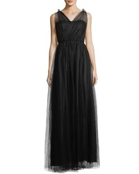 Donna Morgan Tulle Cross Bodice Gown