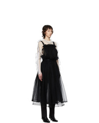 Noir Kei Ninomiya Black Tulle Bib Suspender Dress