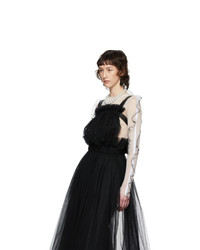 Noir Kei Ninomiya Black Tulle Bib Suspender Dress