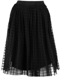 Boohoo Boutique Marin Grid Tulle Full Midi Skirt