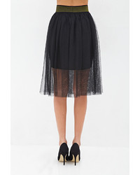 Forever 21 Contemporary Layered Tulle Midi Skirt