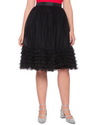 ELOQUII Plus Size Layered Tulle Skirt
