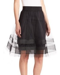 Milly Tulle Overlay Skirt