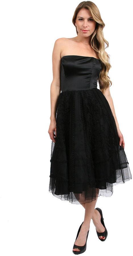 black tulle party dress