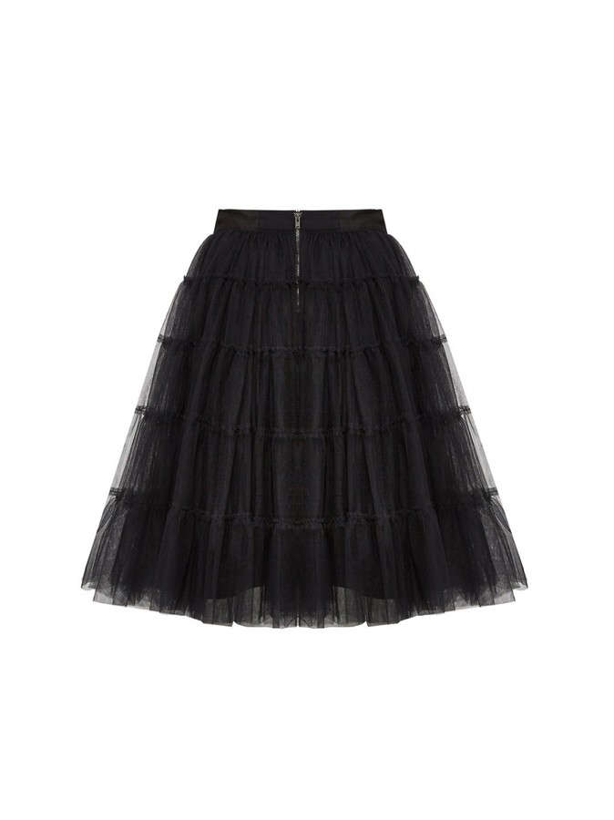 Alice + Olivia Darcy Tiered Tulle Skirt, $462 | alice + olivia | Lookastic