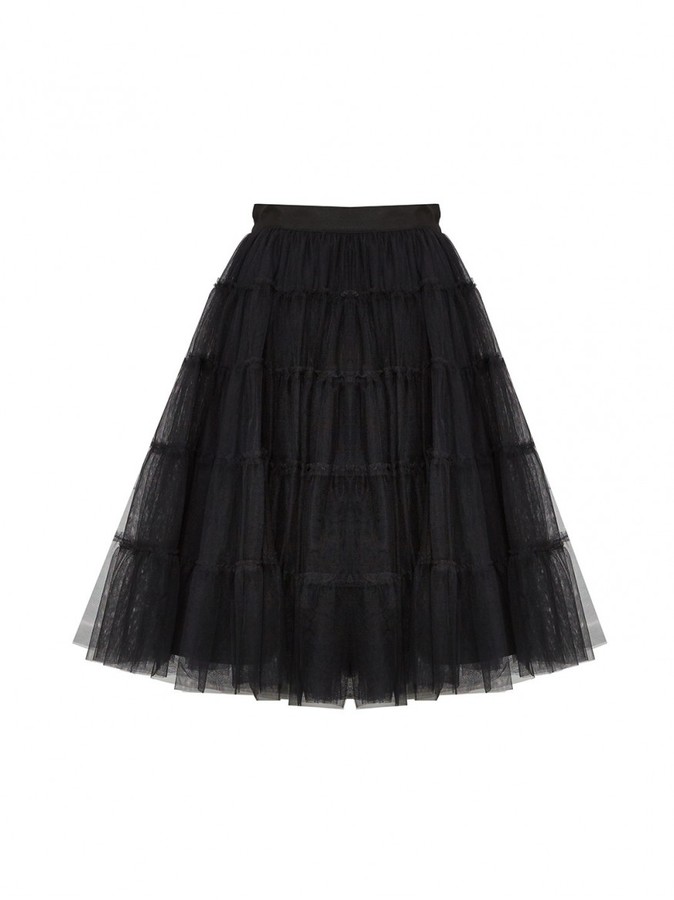 Alice + Olivia Darcy Tiered Tulle Skirt, $462 | alice + olivia | Lookastic