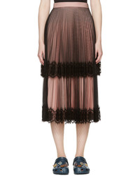 Christopher Kane Black And Pink Layered Tulle Skirt