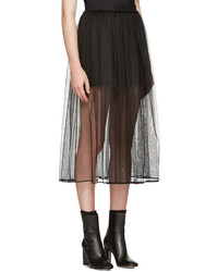 Givenchy Black Tulle Layered Skirt