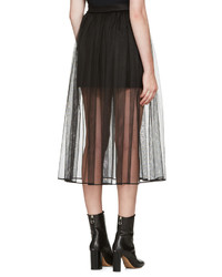 Givenchy Black Tulle Layered Skirt