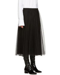 Valentino Black Tulle Skirt