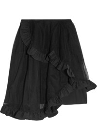 Simone Rocha Ruffle Trimmed Tiered Tulle Skirt Black