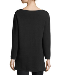 Joan Vass Long Sleeve Cotton Milano Tunic Plus Size