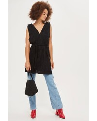 Topshop Plisse Belted Tunic