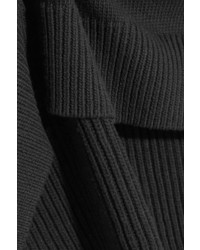 DKNY Ribbed Cotton Blend Tunic Black