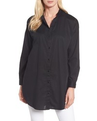 Eileen Fisher Stretch Organic Cotton Tunic Shirt