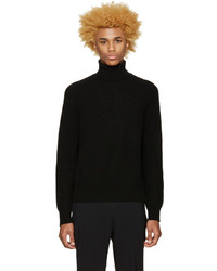 Calvin Klein Collection Black Camel Hair Turtleneck