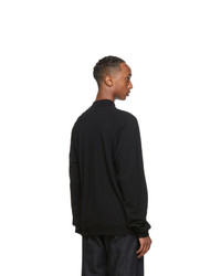 Lemaire Black Cotton Crepe Sweatshirt