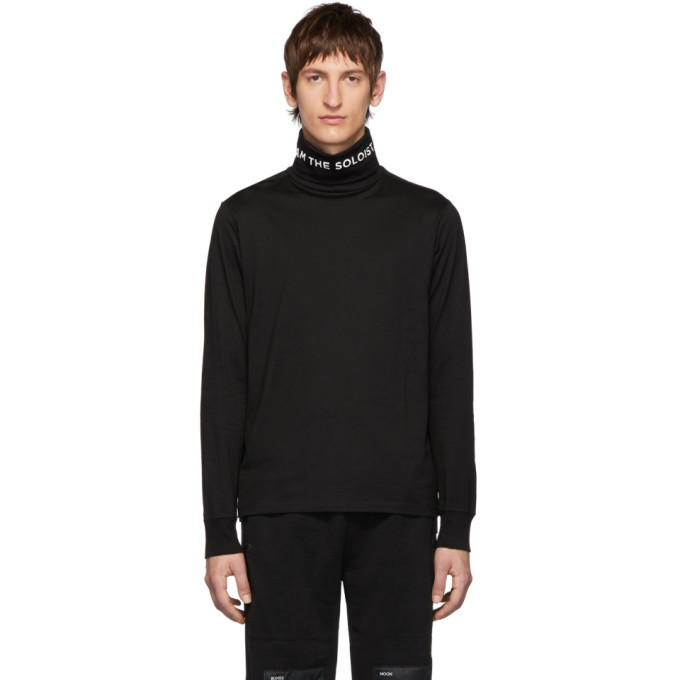 TAKAHIROMIYASHITA TheSoloist. Black Jersey Long Sleeve Turtleneck, $140 ...