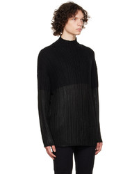 LGN Louis Gabriel Nouchi Black Paneled Sweater
