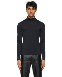 Marine Serre Black Seasonal Second Skin Moon Turtleneck