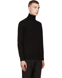 AMI Alexandre Mattiussi Black Wool Turtleneck Sweater