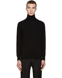 AMI Alexandre Mattiussi Black Wool Turtleneck Sweater