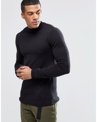Asos Brand Muscle Fit Turtleneck Sweater In Cotton