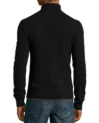 Neiman Marcus Cashmere Turtleneck Sweater Black