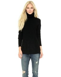 Velvet Cashmere Turtleneck Sweater