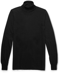 Rick Owens Cotton Jersey Rollneck Sweater