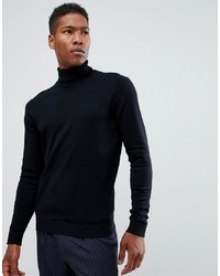 Selected Homme Cotton Silk Knitted Roll Neck