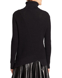 Marc by Marc Jacobs Cotton Silk Waffle Turtleneck Sweater