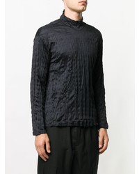 Issey Miyake Men Crinkle Effect Fitted Top