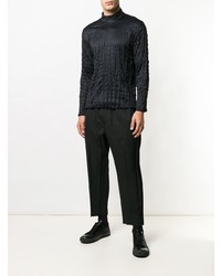 Issey Miyake Men Crinkle Effect Fitted Top