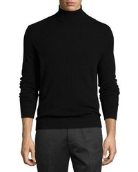 Theory Donners Cashmere Turtleneck Sweater Black