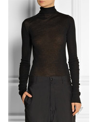 Rick Owens Fine Knit Cashmere Turtleneck Sweater