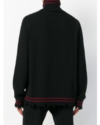Riccardo Comi Frayed Hem Turtleneck Sweater