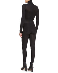 DKNY Full Length Turtleneck Bodysuit Black