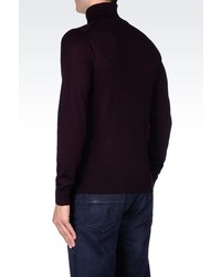 Giorgio Armani Turtleneck Sweater In Shaved Wool