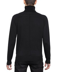 Givenchy Logo Embroidered Wool Knit Turtleneck