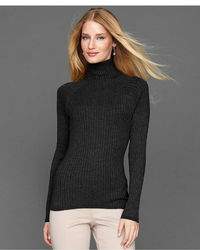 INC International Concepts Long Sleeve Ribbed Turtleneck Sweater