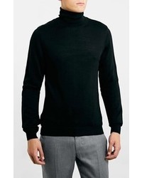 Topman Merino Wool Blend Turtleneck Sweater