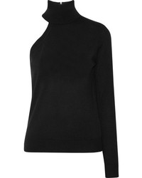 Michael Kors Michl Kors Collection Asymmetric Cashmere Turtleneck Sweater Black