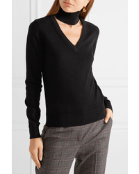 Michael Kors Michl Kors Collection Cutout Cashmere Turtleneck Sweater Black