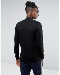 Asos Muscle Fit Turtleneck Sweater In Cotton
