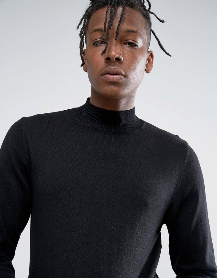 Asos Muscle Fit Turtleneck Sweater In Cotton, $32, Asos