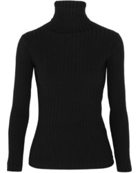 Acne Studios Ribbed Merino Wool Blend Turtleneck Sweater