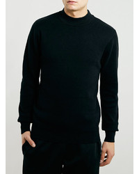 Topman Selected Homme Greaser Black Turtle Neck Sweater