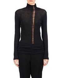 Yohji Yamamoto Shredded Turtleneck Sweater Black Size 2 Jp
